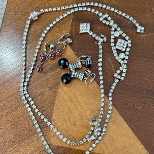 Elegant Silver and Black Jewelry Set